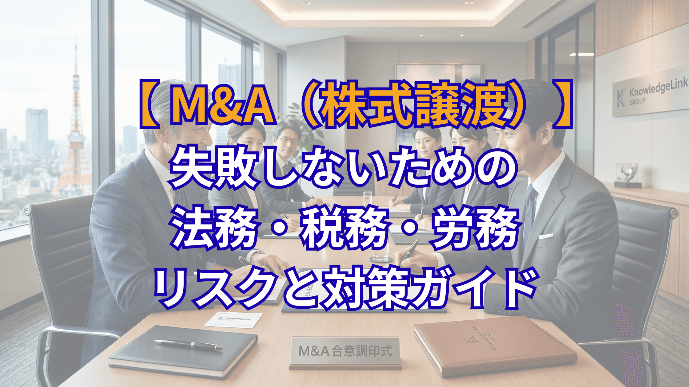 M&A（株式譲渡）で失敗しないための法務・税務・労務リスクと対策ガイド