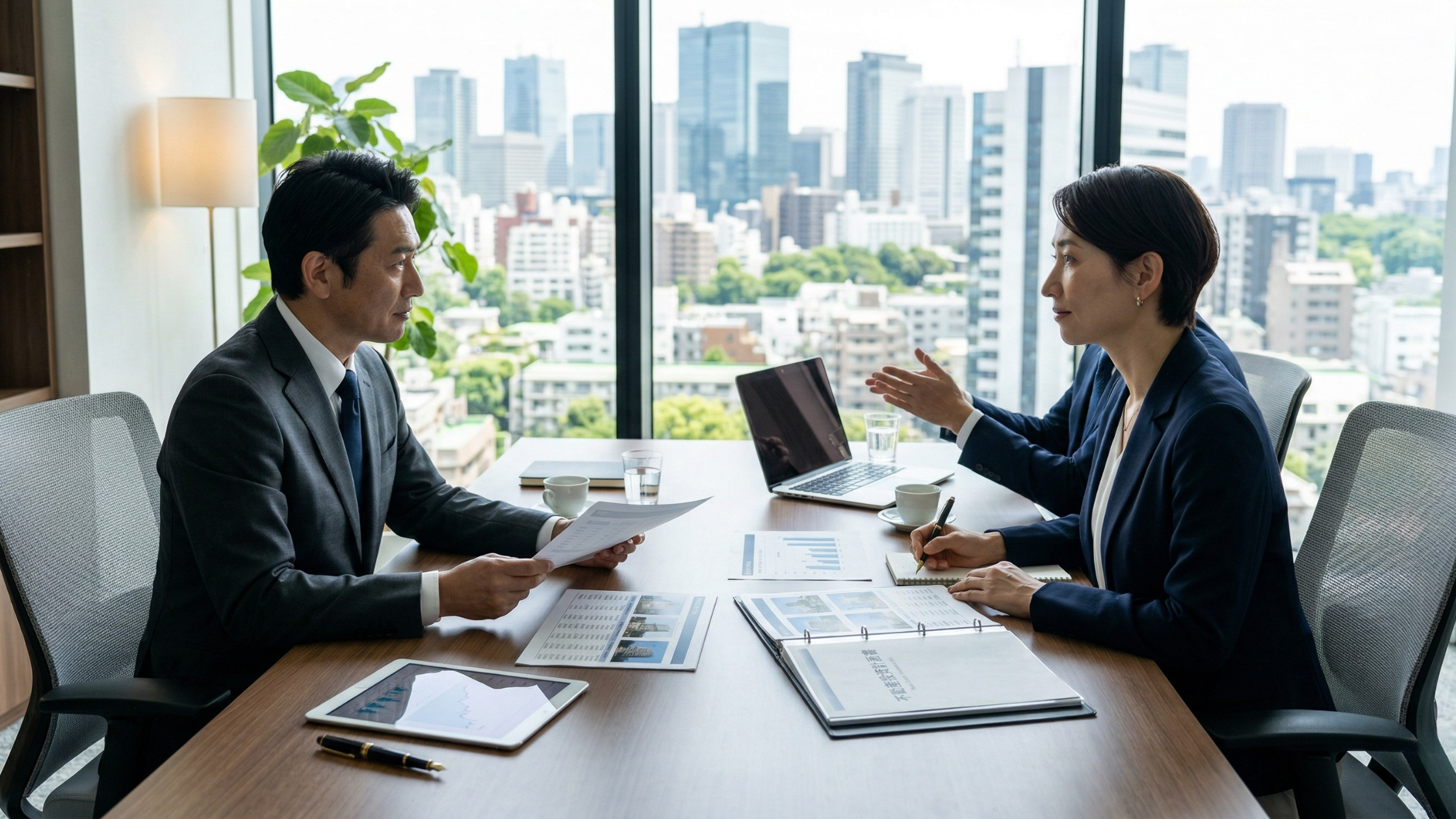 法人と個人での不動産購入のメリット・デメリットを比較する図